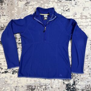 Nike Therma Fit ACG 1/4 Zip Grid Fleece Pullover Shirt Size Medium Blue Athletic